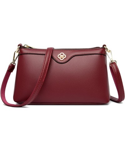 Shoulder bag, cross-body print, vintage ladies bag, business commuter bag Burgundy $27.70 Shoulder Bags