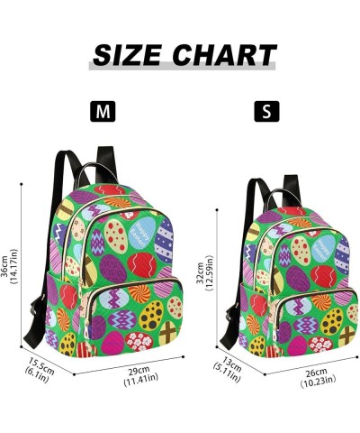 Color Easter Eggs Women Backpack Purse Shoulder Bag Color Small $17.15 Backpacks