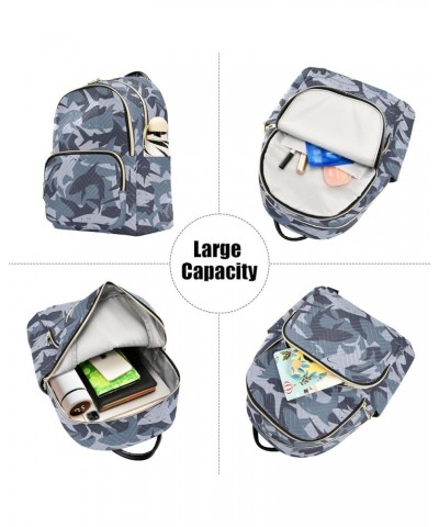 Sharks Camo Backpack Purse for Women Small Mini Women's Fashion Backpack Handbag Back Pack Lady Purse,M Medium $20.64 Backpacks