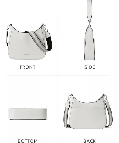 Crossbody Bags for Women Leather Purses Trendy Shoulder Handbags with 2PCS Shoulder Straps White $14.70 Shoulder Bags