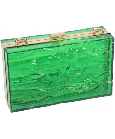 Women's Clear Bag Clutch Bag Crossbody Retro Bag Chic Handbag Shoulder Bag Solid Color Acrylic Purse Crack Green $10.07 Shoul...