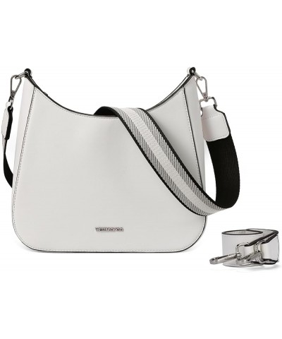 Crossbody Bags for Women Leather Purses Trendy Shoulder Handbags with 2PCS Shoulder Straps White $14.70 Shoulder Bags