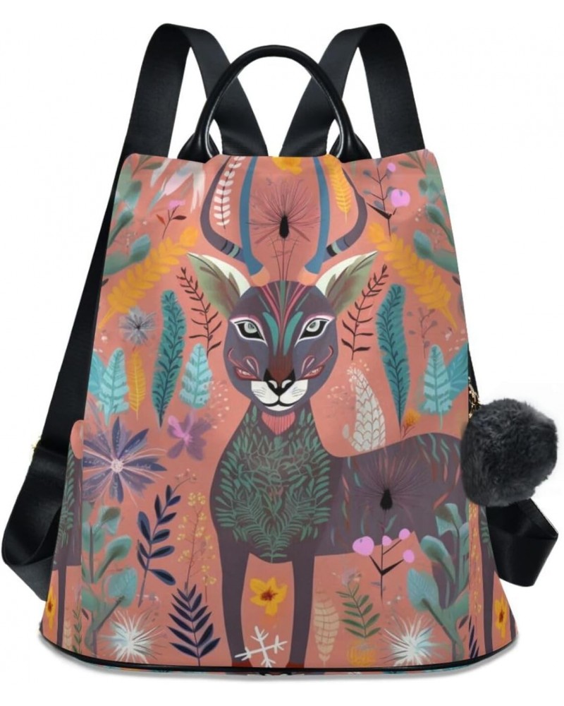 Abstract Cartoon Deer Backpack for Women, Fashion Anti Theft Casual Daypack Shoulder Bag Purse for Travel Work 15 inches $20....