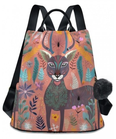 Abstract Cartoon Deer Backpack for Women, Fashion Anti Theft Casual Daypack Shoulder Bag Purse for Travel Work 15 inches $20....