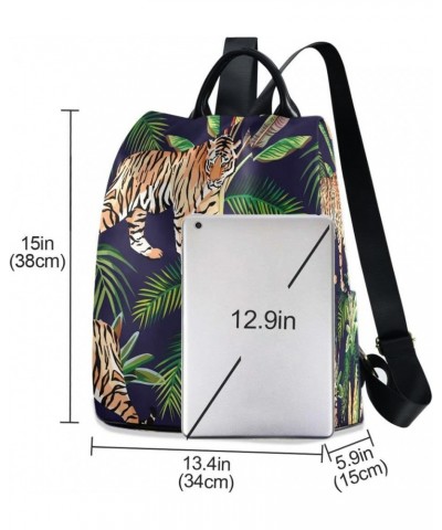 Tiger Jungle Forest Women Backpack Anti-theft Handbag Purse Travel Bag Fashion Shoulder Bags $17.60 Backpacks