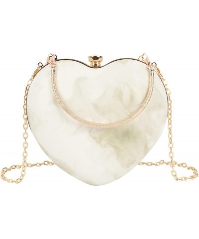 Women Glitter Heart Shape Clutch Purse Leather Shoulder Bag Party Handbags Sweet--green $16.64 Clutches