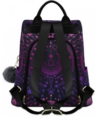 Backpack Purse for Women Fashion Travel Anti-theft Boho Constellation Zodiac Purple Daypack Casual Shoulder Bag Medium Size $...