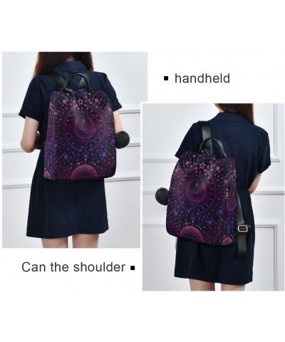 Backpack Purse for Women Fashion Travel Anti-theft Boho Constellation Zodiac Purple Daypack Casual Shoulder Bag Medium Size $...