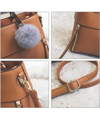 Women Tote Bag Leather Shoulder Bag Fashion Top Handle Bag Casual Crossbody Bag For Working Shopping Traveling Brown $19.46 T...