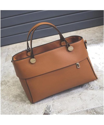 Women Tote Bag Leather Shoulder Bag Fashion Top Handle Bag Casual Crossbody Bag For Working Shopping Traveling Brown $19.46 T...