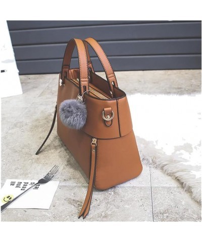 Women Tote Bag Leather Shoulder Bag Fashion Top Handle Bag Casual Crossbody Bag For Working Shopping Traveling Brown $19.46 T...