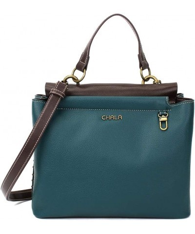 Charming Satchel with Adjustable Strap - Tiger - Turquoise $32.25 Satchels