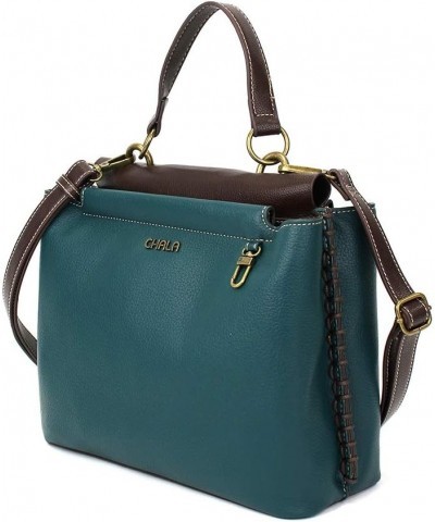 Charming Satchel with Adjustable Strap - Tiger - Turquoise $32.25 Satchels