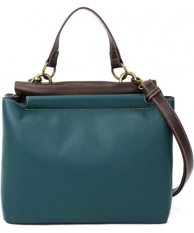 Charming Satchel with Adjustable Strap - Tiger - Turquoise $32.25 Satchels