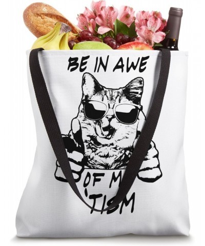 Vintage Cat Be In Awe Of My 'Tism shirt Funny Tote Bag $10.80 Totes