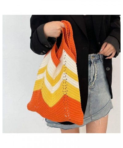 Beach Tote Bags Mini The Tote Bag Ladies Tote Bags Handbag for Women Lug Bags for Women Woven Winter Knitted Handbag Crochet ...