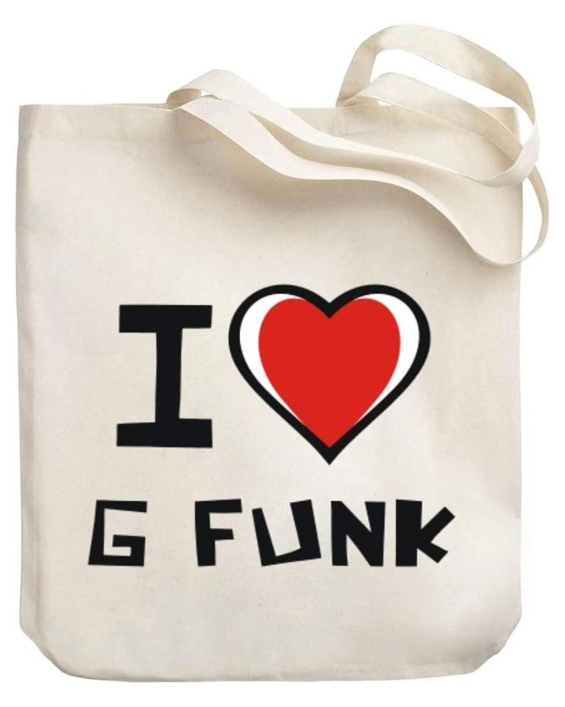 I love G Funk Bicolor Heart Canvas Tote Bag 10.5" x 16" x 4 $20.39 Totes