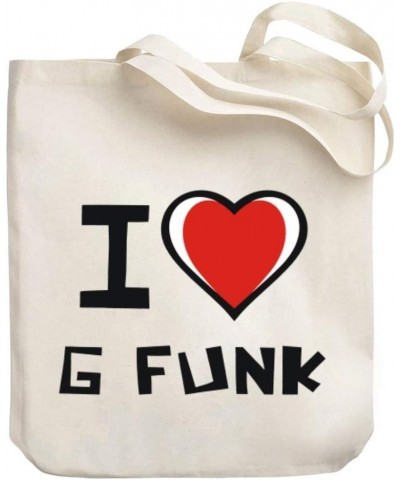 I love G Funk Bicolor Heart Canvas Tote Bag 10.5" x 16" x 4 $20.39 Totes