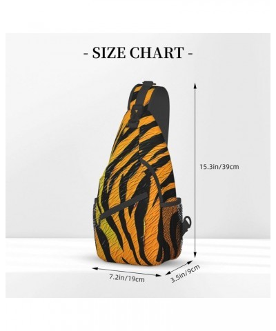 Animal Tiger Print Crossbody Sling Bag for Men Women Sling Backpack Shoulder Bag Casual Hiking Daypack Chest Bag for Travel O...