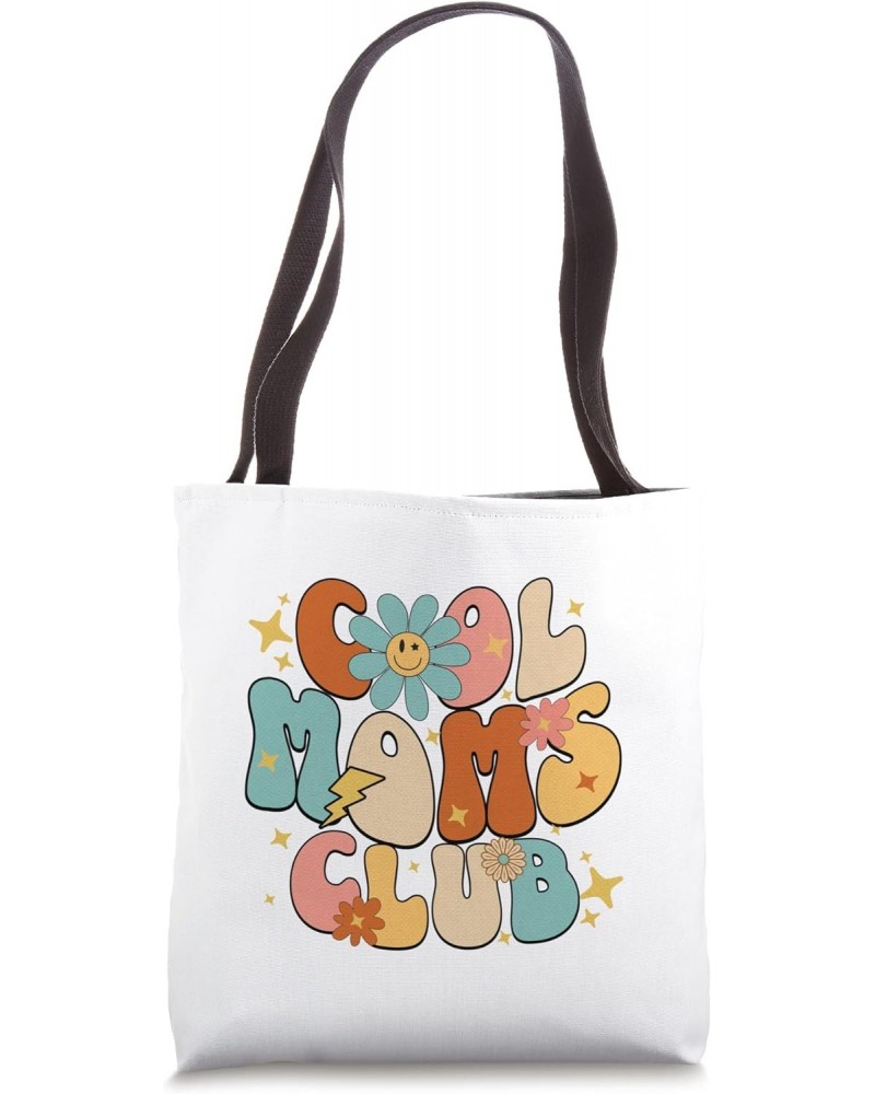 Cool Moms Club Groovy Retro Funny Mother's Day New Mom 2023 Tote Bag $11.12 Totes