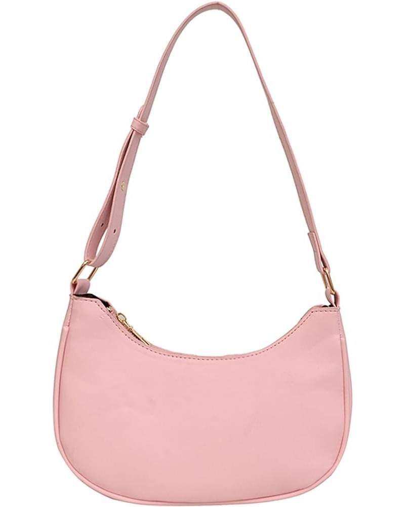 Shoulder Bags for Women Leather Tote Bag Handbag Y2K Purse Hobo Bag Zipper Underarm Bag Pink $9.63 Shoulder Bags