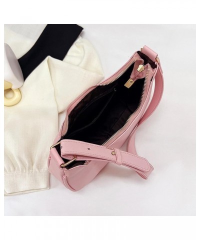 Shoulder Bags for Women Leather Tote Bag Handbag Y2K Purse Hobo Bag Zipper Underarm Bag Pink $9.63 Shoulder Bags