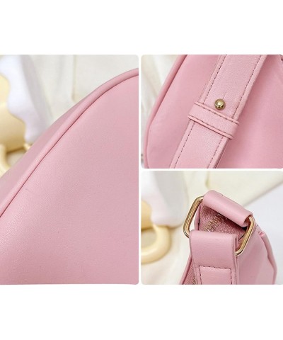 Shoulder Bags for Women Leather Tote Bag Handbag Y2K Purse Hobo Bag Zipper Underarm Bag Pink $9.63 Shoulder Bags