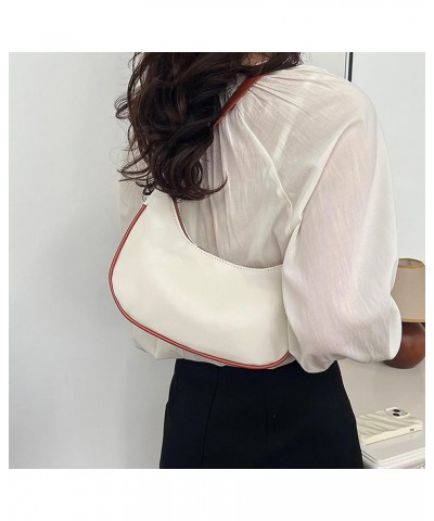 Shoulder Bags for Women Leather Tote Bag Handbag Y2K Purse Hobo Bag Zipper Underarm Bag Pink $9.63 Shoulder Bags