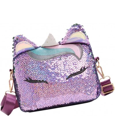 2 Pcs Glitter Shoulder Bag Girls Hand Bag for Womens Cute Purse for Unicorn Ear Shaped Bags Rainbow As Shownx2pcs $16.22 Wallets