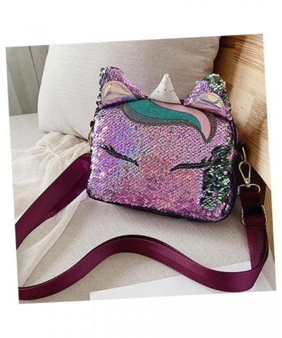 2 Pcs Glitter Shoulder Bag Girls Hand Bag for Womens Cute Purse for Unicorn Ear Shaped Bags Rainbow As Shownx2pcs $16.22 Wallets