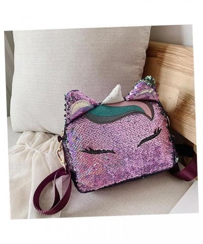 2 Pcs Glitter Shoulder Bag Girls Hand Bag for Womens Cute Purse for Unicorn Ear Shaped Bags Rainbow As Shownx2pcs $16.22 Wallets