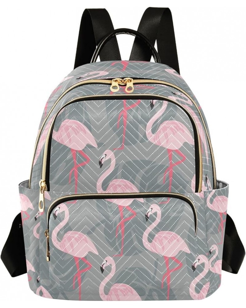 Fashion Flamingo Bird Women Backpack Purse Ladies Fashion Shoulder Bag Daypack Travel Bag 10L Small $20.99 Backpacks