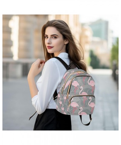 Fashion Flamingo Bird Women Backpack Purse Ladies Fashion Shoulder Bag Daypack Travel Bag 10L Small $20.99 Backpacks