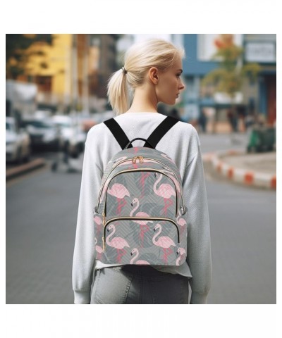 Fashion Flamingo Bird Women Backpack Purse Ladies Fashion Shoulder Bag Daypack Travel Bag 10L Small $20.99 Backpacks