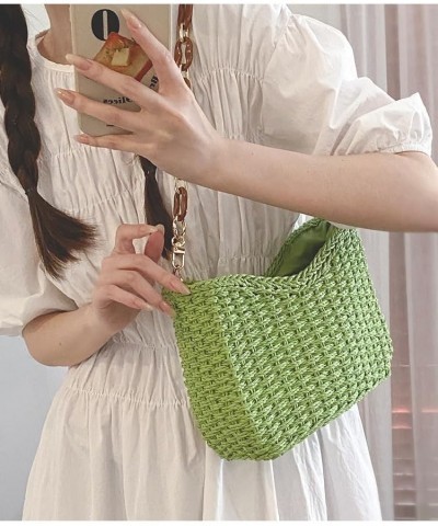 Women Small Straw Bag Mini Woven Underarm Bag Summer Beach Bag Square Bag Shoulder Bag Handbag Beige $11.07 Shoulder Bags