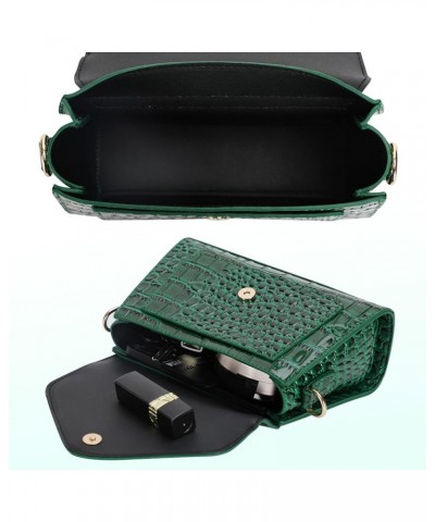 Crocodile Crossbody Shoulder Bags for Women, Small Trendy Purse for Phone, Womens Top Handle Clutches Handbags Green $19.43 T...