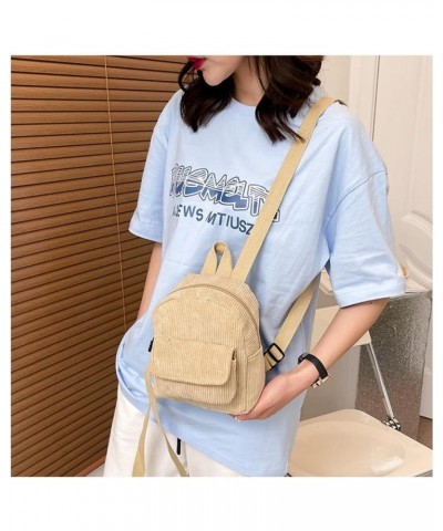 Mini Backpack for Women Small Velvet Shoulder Backpack Casual Crossbody Daypack Rucksack for Travel (Khaki) Khaki $11.49 Back...