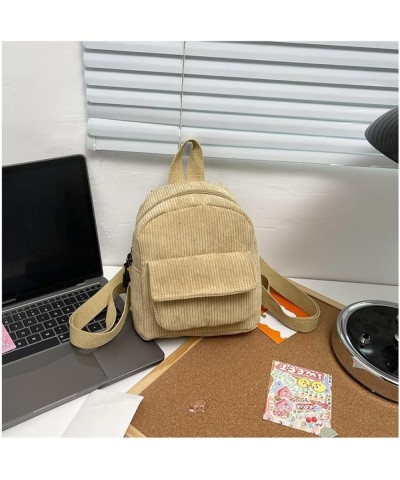 Mini Backpack for Women Small Velvet Shoulder Backpack Casual Crossbody Daypack Rucksack for Travel (Khaki) Khaki $11.49 Back...