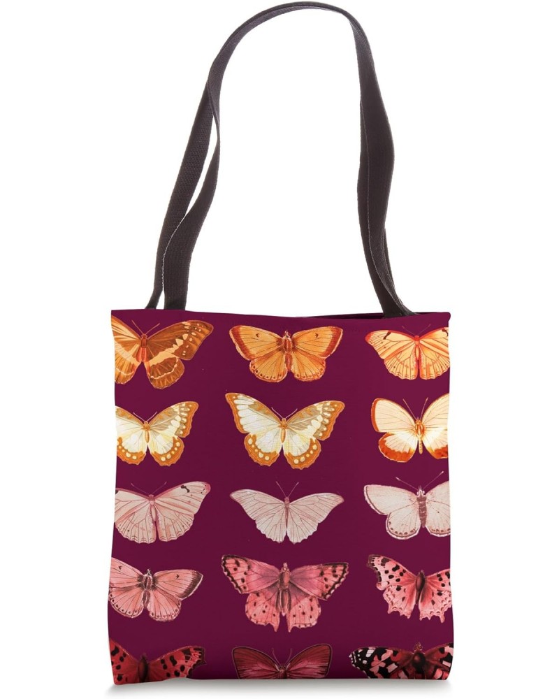 Lesbian Flag Color Butterfly Subtle Sapphic Pride Aesthetic Tote Bag $11.74 Totes