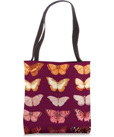 Lesbian Flag Color Butterfly Subtle Sapphic Pride Aesthetic Tote Bag $11.74 Totes