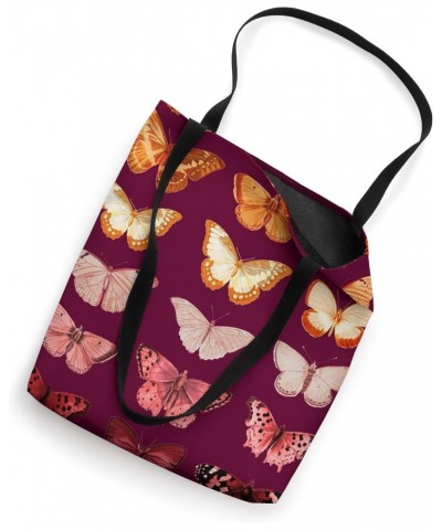 Lesbian Flag Color Butterfly Subtle Sapphic Pride Aesthetic Tote Bag $11.74 Totes