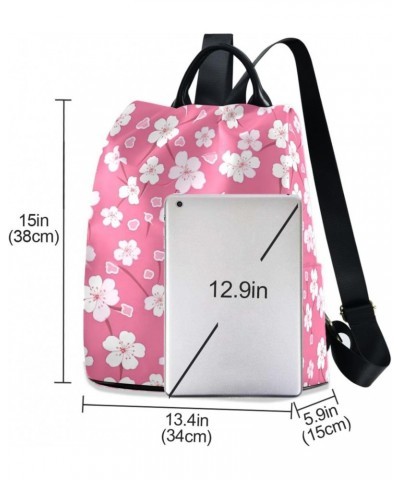 Flowers Floral Pink Womens Backpack Purse Travel Backpack Anti Theft Shoulder Bag Satchel Bags for Travel Work Women Ladies $...