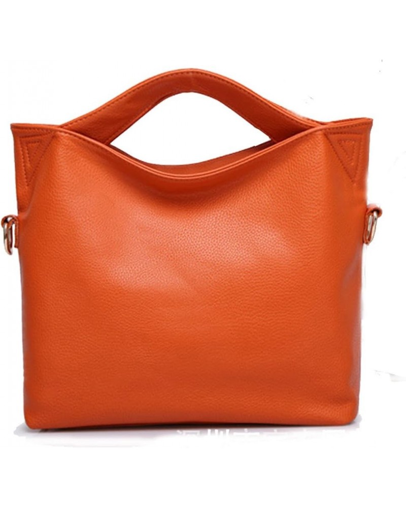 Ziming® Women Tote Bag Handbag Soft Leather Wallet Large Capacity Purse Zip Closure Orange $20.81 Totes