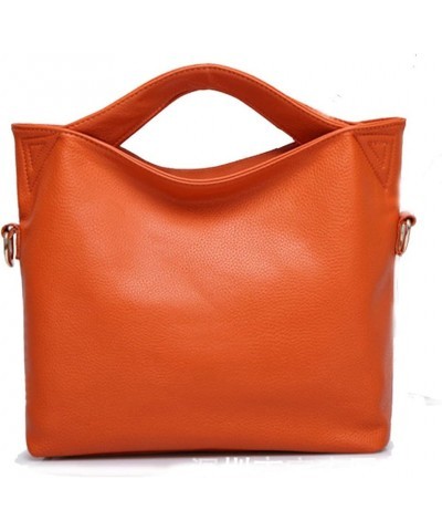 Ziming® Women Tote Bag Handbag Soft Leather Wallet Large Capacity Purse Zip Closure Orange $20.81 Totes