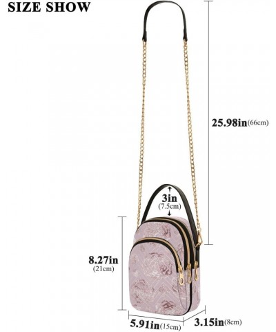 Marble Flowers Crossbody Bags for Women Small Chain Purse Shoulder Bag Hand Bag for Work Gifts Travel $13.25 Shoulder Bags