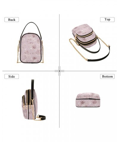 Marble Flowers Crossbody Bags for Women Small Chain Purse Shoulder Bag Hand Bag for Work Gifts Travel $13.25 Shoulder Bags