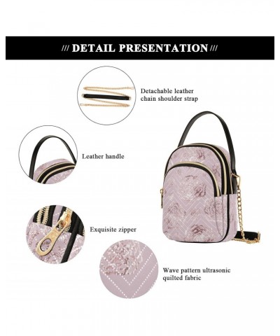 Marble Flowers Crossbody Bags for Women Small Chain Purse Shoulder Bag Hand Bag for Work Gifts Travel $13.25 Shoulder Bags