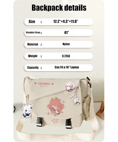 Genshin Impact Handbag Sangonomiya Crossbody Bag Single Shoulder Bag Adult Single Shoulder Backpack White Bag Arataki Itto $2...