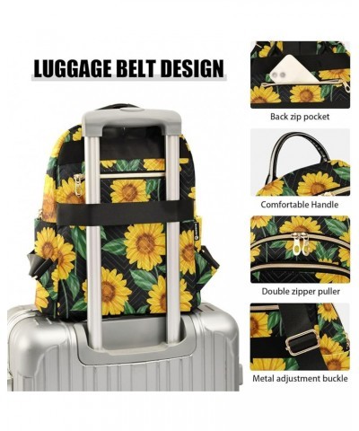 Yellow Sunflower Floral Mini Backpack Purse for Women Travel Bag Fashion Daypack Back Pack Shoulder Bag Multicolor Small $17....