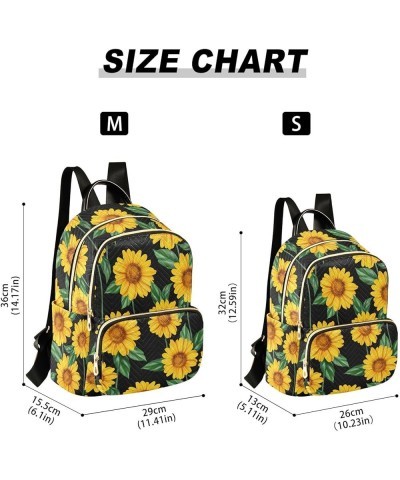 Yellow Sunflower Floral Mini Backpack Purse for Women Travel Bag Fashion Daypack Back Pack Shoulder Bag Multicolor Small $17....